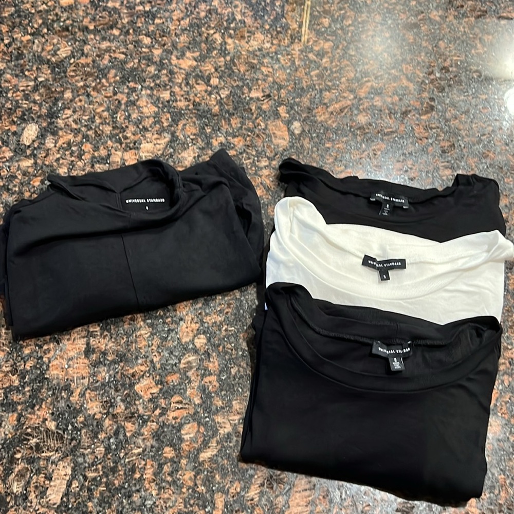 Universal Standard (3) long sleeve foundation tops & 1 Ali top.  All size Small
